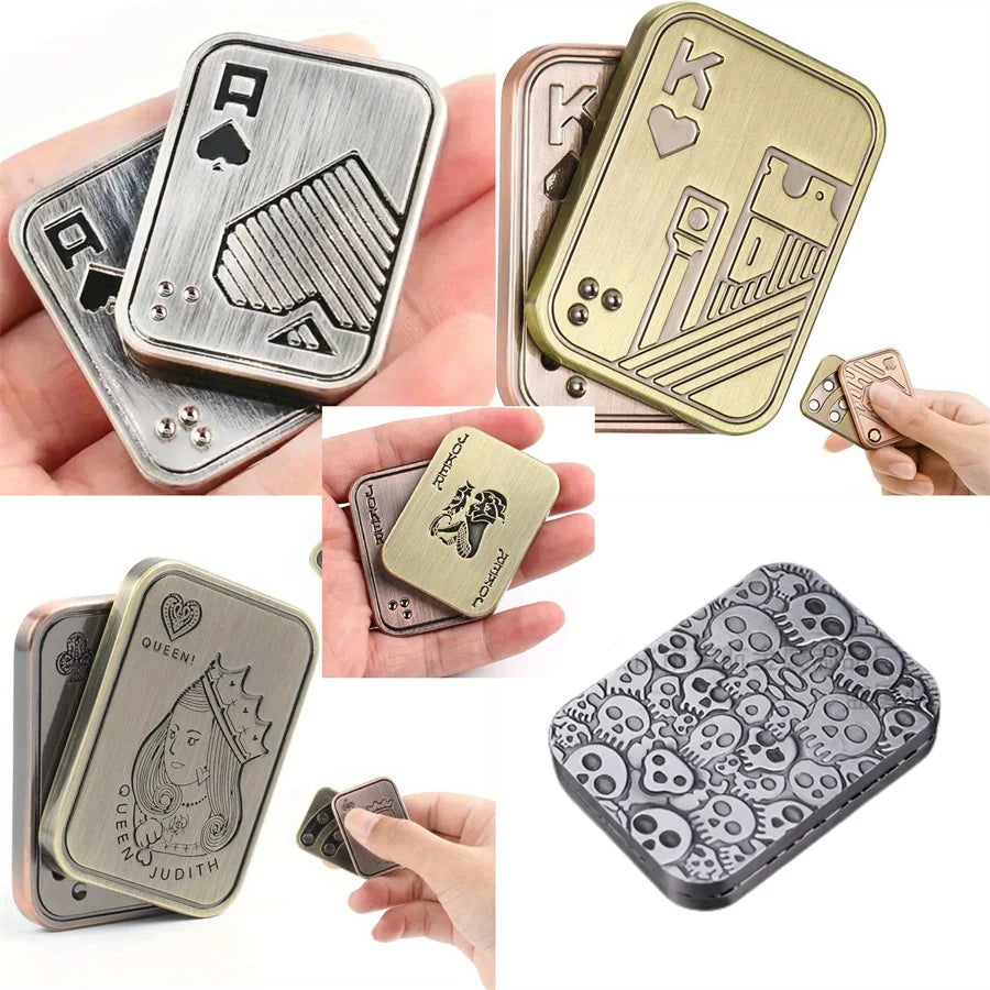 Metal Poker Card Fidget Slider – Haptic Coin Toy Main image