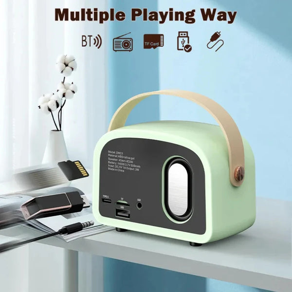 Retro Mini Bluetooth Speaker with FM Radio
