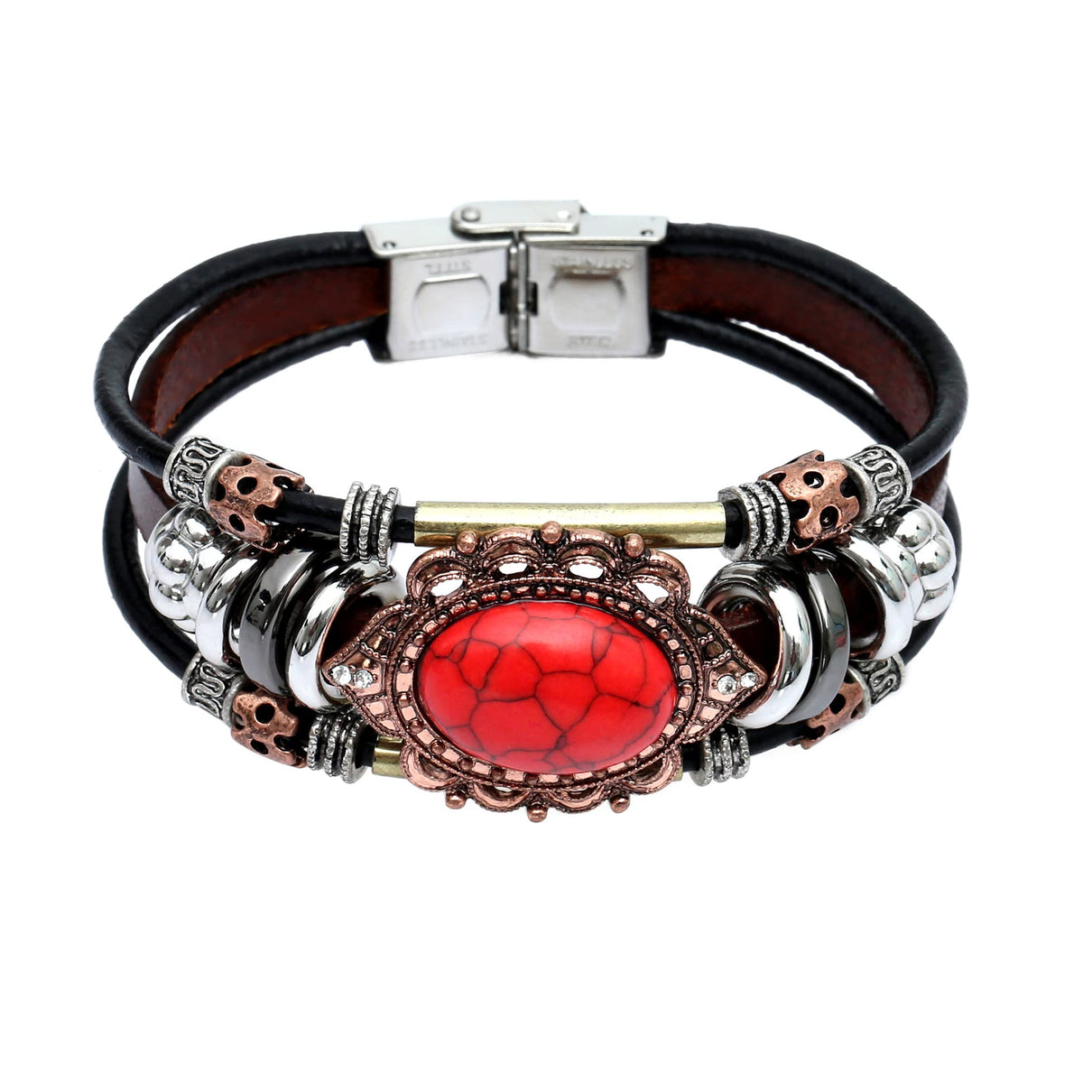 S SUSANN Leather Bracelets for Women Multilayer Bracelets for Women with Genuine Leather Layered Bracelets Boho/Bohemia Style Jewelry for Men and Woman