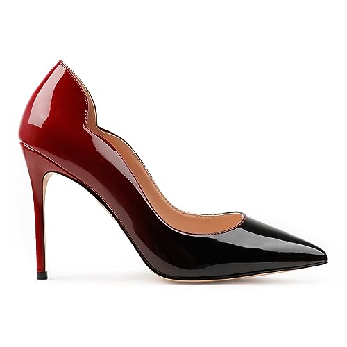COLETER Women's 4 Inch Pumps Pointed Toe Dress Shoes Slip On Stiletto Pumps Main image