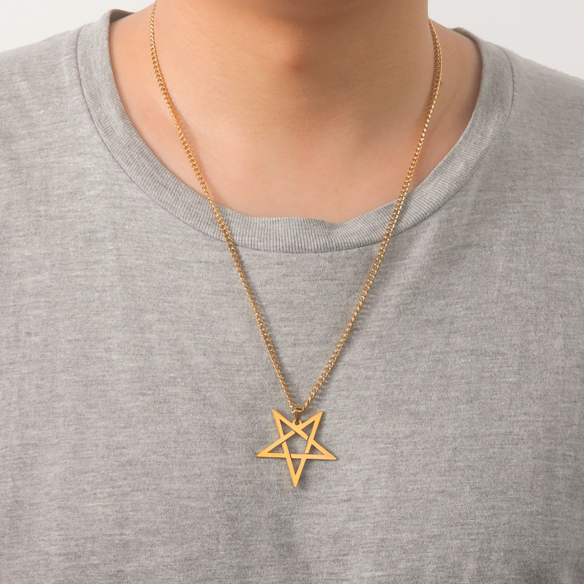 Stainless Steel Pentagram Necklace