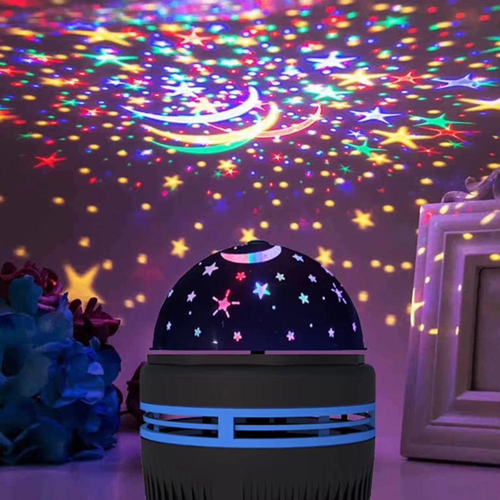 USB Galaxy Projector Aurora RGB 5v Night Lights Auto Rotating Sound Activated dmx Remote Control ...