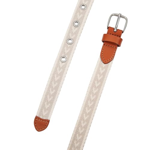 Eddie Bauer Womens Cascade Grommet Webbing Belt With Metal Buckle