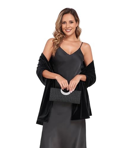 Velvet Shawl and Wraps for Evening Dresses