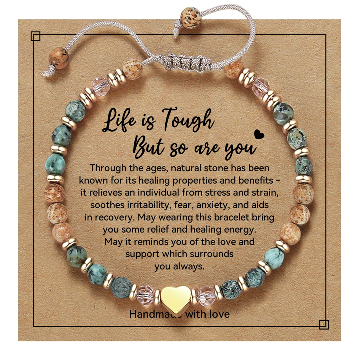 yupoxiu Natural Stone Bracelets - Inspirational Birthday Gifts for Women