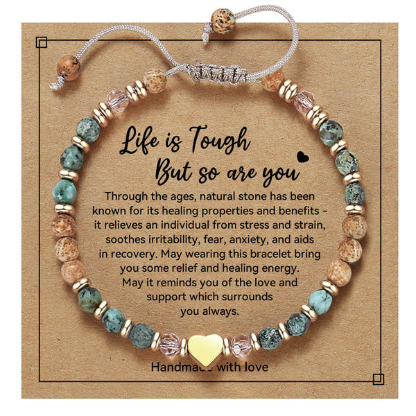 yupoxiu Natural Stone Bracelets - Inspirational Birthday Gifts for Women