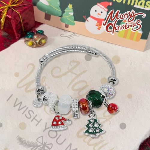 Charm Bracelets for Womens,Exquisite Cute Cartoon Friendship Silver Bracelets Stainless Steel Bangle, Womens Jewelry Suitable for Holiday Gifts and Birthday Gifts