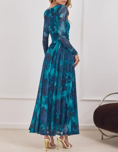 ZESICA Women's Fall Long Sleeve Wedding Guest Dresses