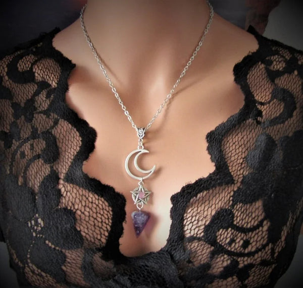 Pentagram Necklace - Wiccan Pendant Jewelry