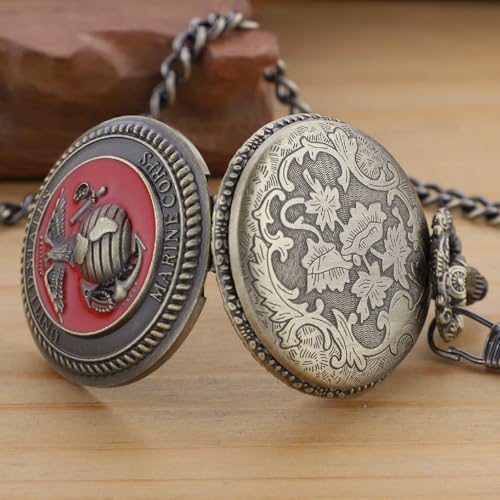 Hollowed-Out Eagle Quartz Men's Pocket Watch