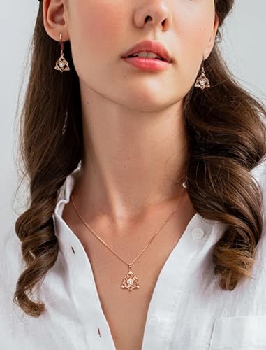 Starchenie Celtic Knot Earrings Sterling Silver Trinity Love Knot Leverback Earrings Birthstone Jewelry for Women Secondary image