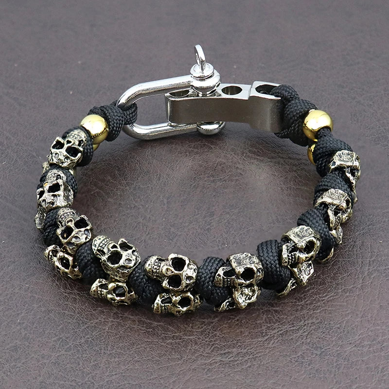 Woven In Skulls Vintage Gothic Bracelet Main image
