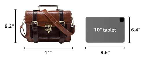 Vintage PU Leather Satchel Crossbody for Women
