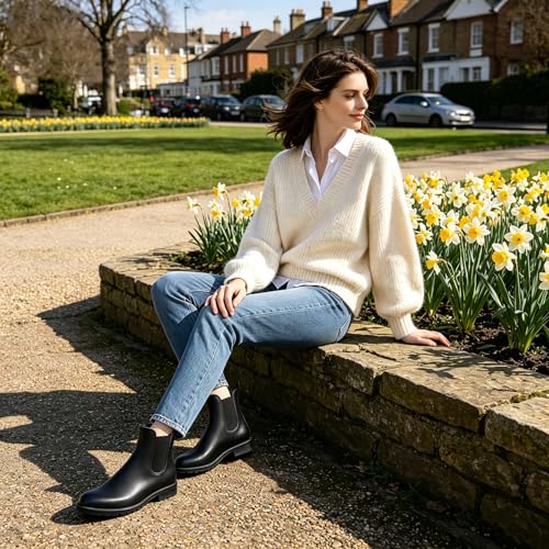 Women's Ankle Rain Boots Waterproof Chelsea Boots Secondary image