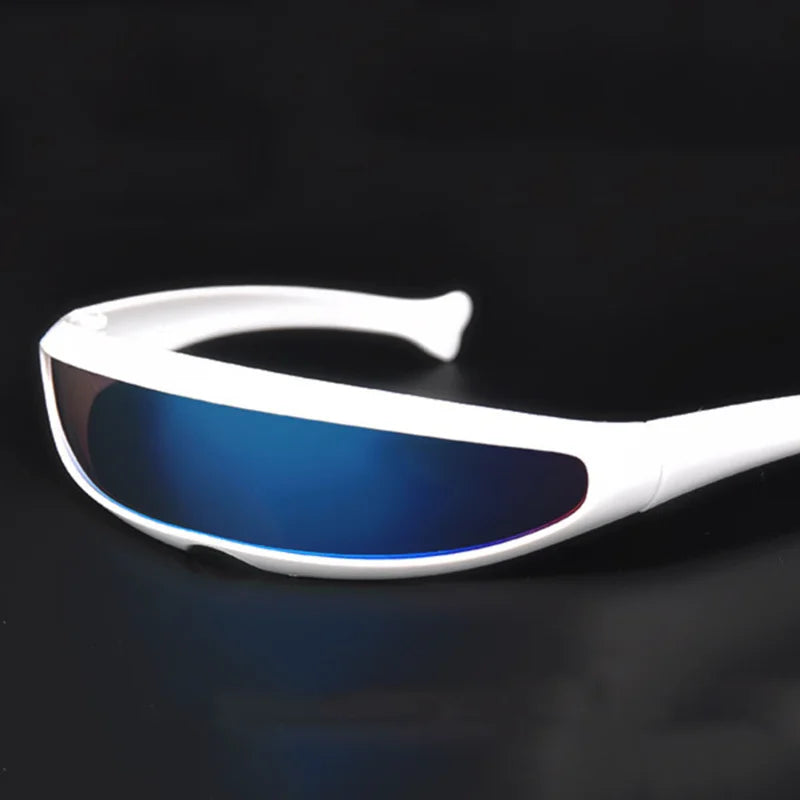 Futuristic Narrow Cyclops Mirror Sunglasses