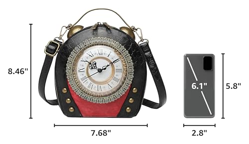 PVC Clock-Shaped Crossbody Handbag