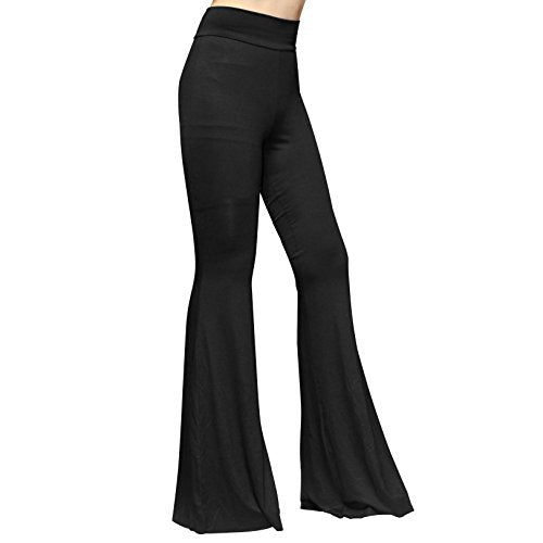 Women's High Waist Wide Leg Long Palazzo Bell Bottom