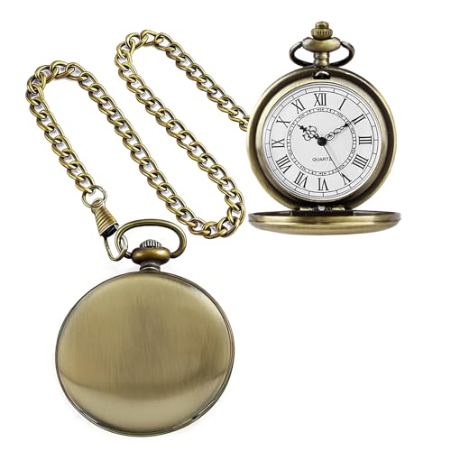 Smooth Alloy-Steel Quartz Pocket Watch