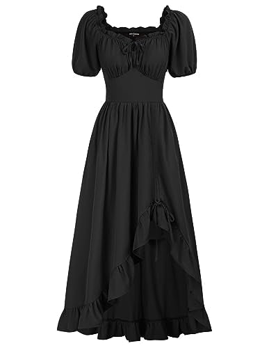 Scarlet Darkness Renaissance Dress Women Corset Medieval Pirate Costume
