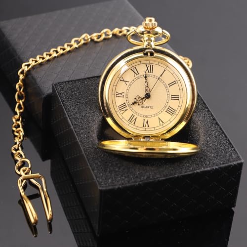Vintage Pocket Watch Roman Numerals Scale Steampunk Hollowed Out Quart