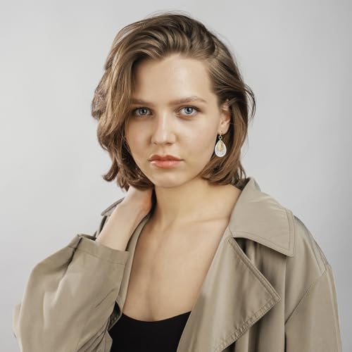 Mixed Metal Two-Tone Concave Disc Earrings