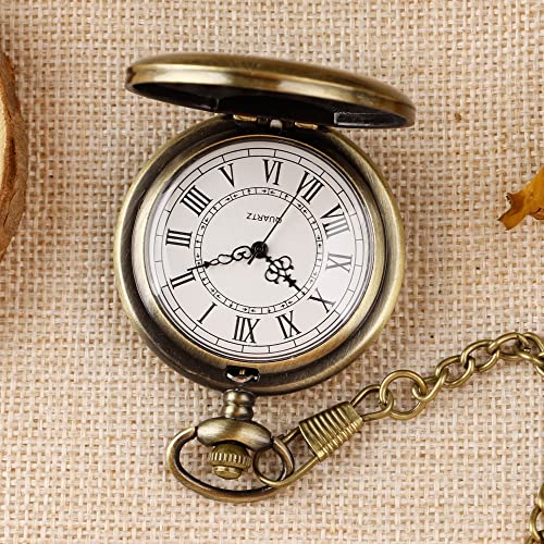 Smooth Alloy-Steel Quartz Pocket Watch