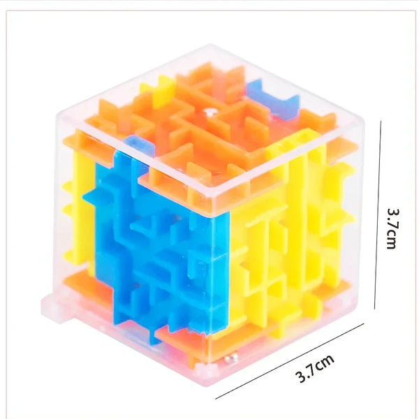 3D Rolling Ball Maze Puzzle Cube – Transparent