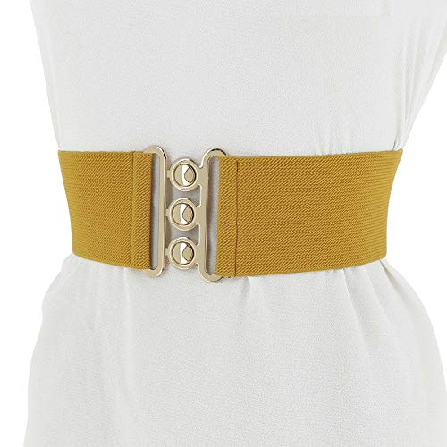 Wide Waist Elasticated Woman Belt Made In France, Gloria