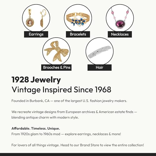 1928 Jewelry "Victorian" Oval Multi Faceted Drop Earrings