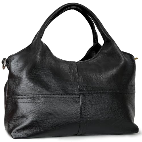 Medium Vegan Leather Satchel-Tote for Women