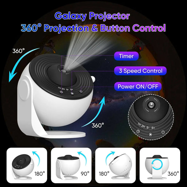 Bedroom Galaxy Projector Night LED Light