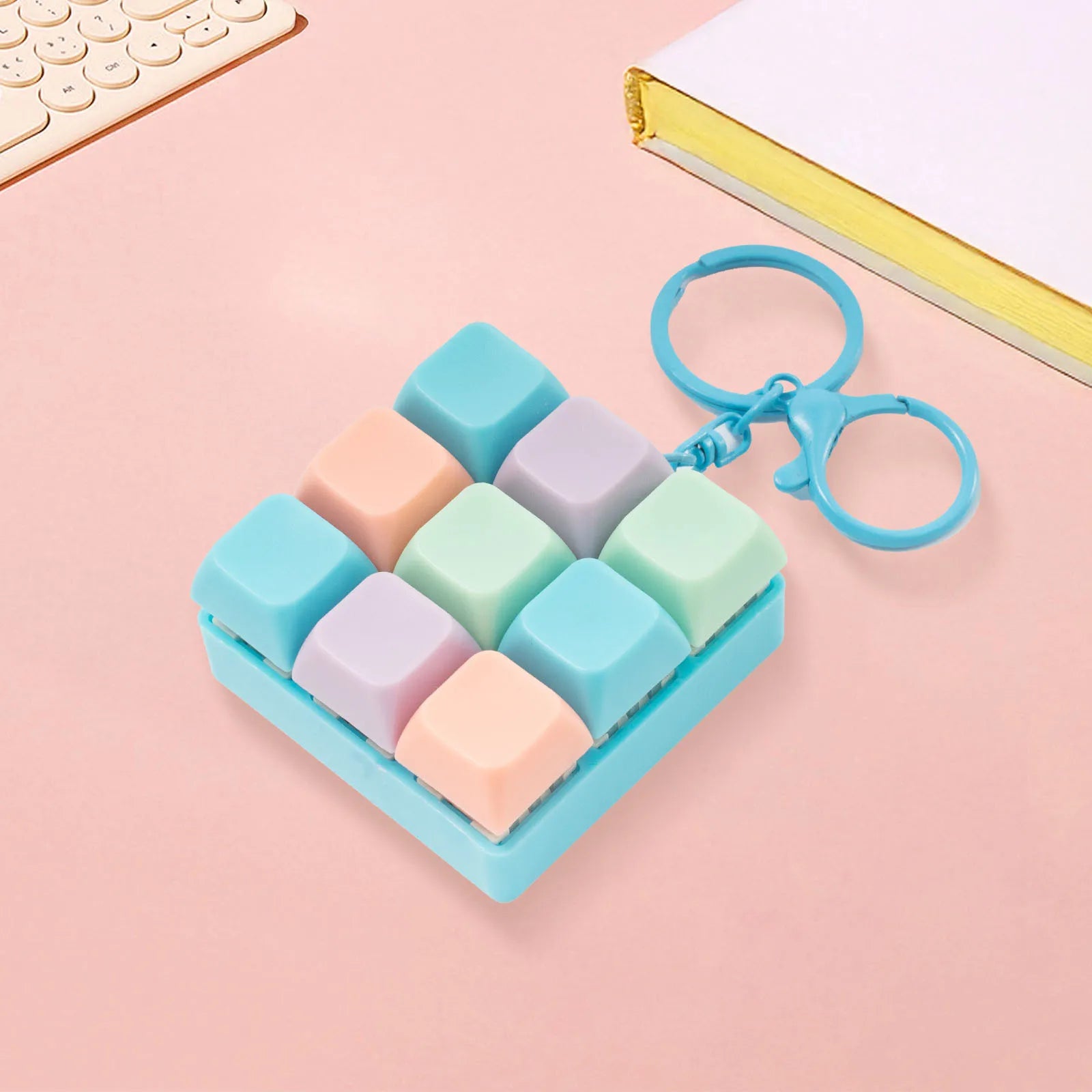 9-Key Mini Keyboard Fidget Keychain Secondary image