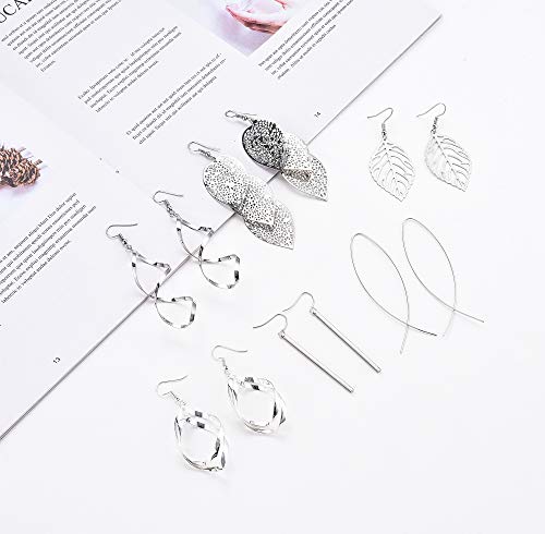6 Pairs Drop Dangle Earrings for Women Threader Earring Set