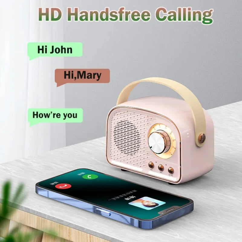 Retro Mini Bluetooth Speaker with FM Radio