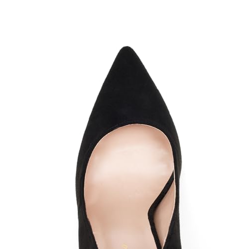 GENSHUO Women's Closed Toe Stiletto High Heels Dress 4 Inch Heeled Pointed Toe Party Homecoming Wedding Pump Shoes