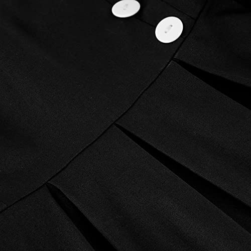 IKADEX Vintage Women 1950s Rockabilly Swing Dress Pinup 50s Retro Hepburn Style Halterneck A-Line Dresses