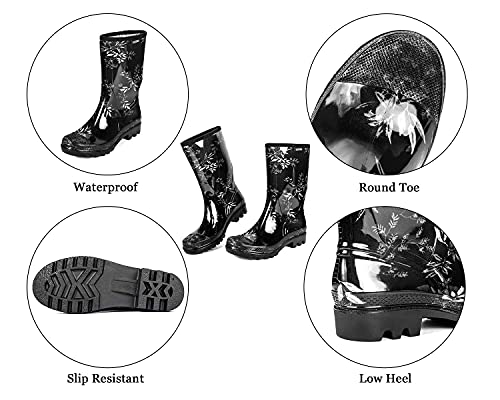 Women's Wide Calf Waterproof Rain Boots – Seamless Pvc Boots