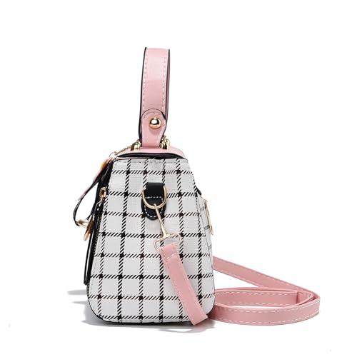 Sweet Small Plaid Crossbody Satchel