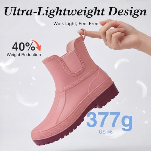 Chelsea Rain Boots For Women, Short Ankle Rubber Duck Boots