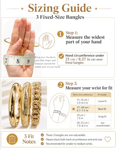 Gold Bangle Bracelets for Women, Indian Bangles Stackable Set, Multi Layer Textured 18K Gold Plated Chunky Bracelets Boho Jewelrys Set