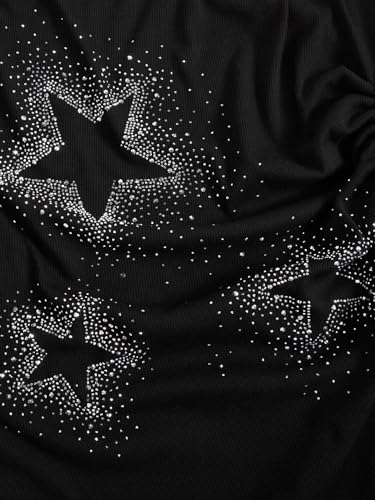 SHENHE Women's Plus Print Ruched Asymmetrical Y2k Star Tube Top