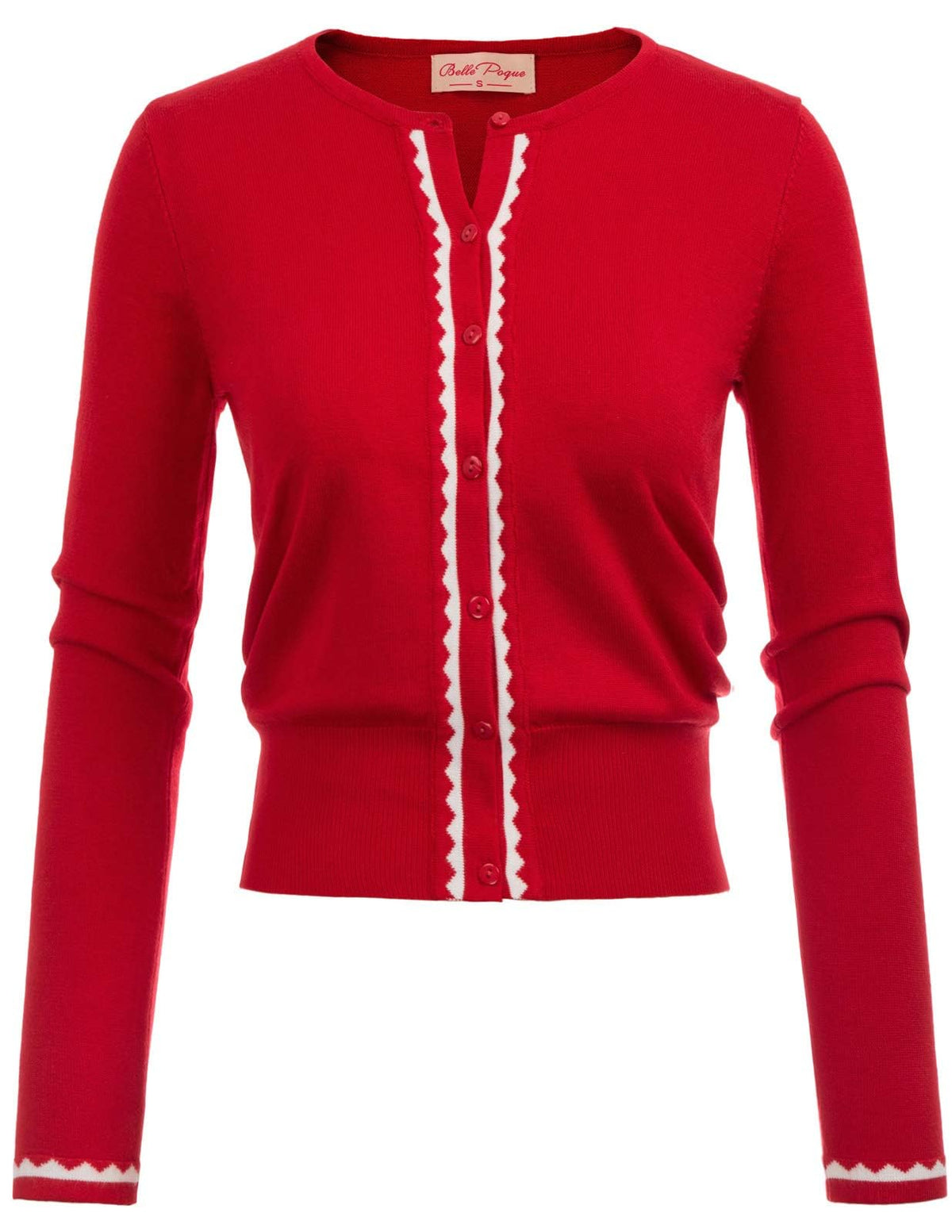 Women's Color Block Cropped Knit Cardigan