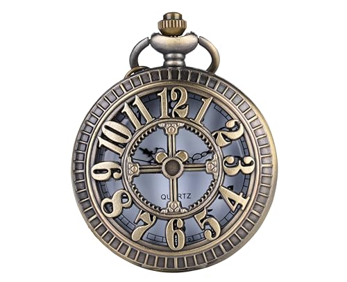 I-MART Retro Antique Bronze Pocket Watch with 31" Lobster Clasp Neckla Main image