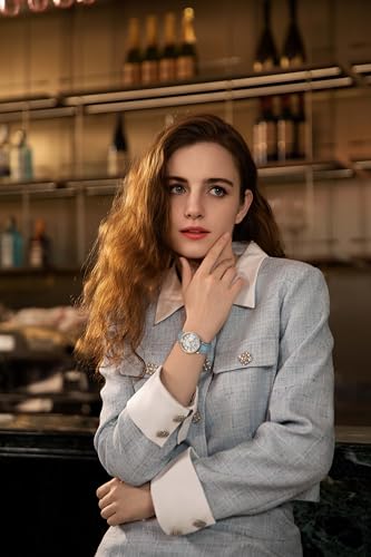 GOLDEN MAPLE Dainty Watches for Women, Mother-of-Pearl Dial and Swiss
