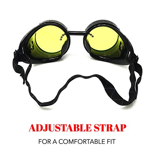 Sleek Industrial Victorian Steampunk Rave Goggles