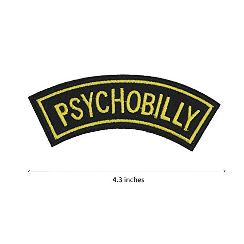Cute-Patch Rockabilly and Psychobilly Embroidered Iron on Patches for T Shirt Cap Backpack