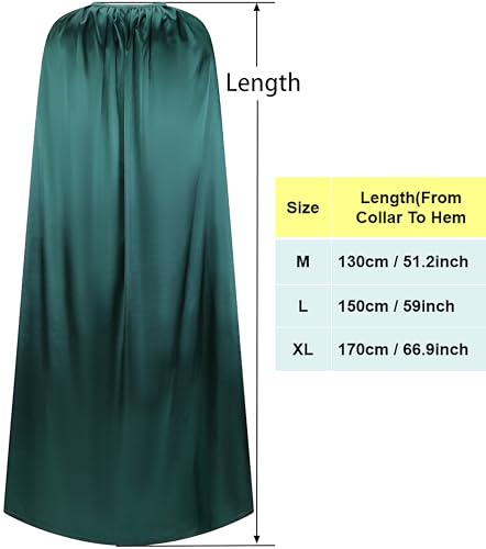Unisex Full Length Cape Cloak, Halloween Witch Vampire Wizard Knight Robe Cosplay Costume for Women Men