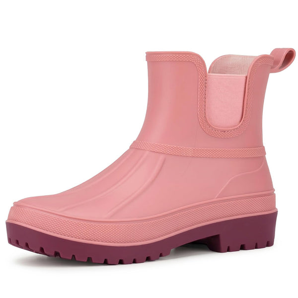 Chelsea Rain Boots For Women, Short Ankle Rubber Duck Boots
