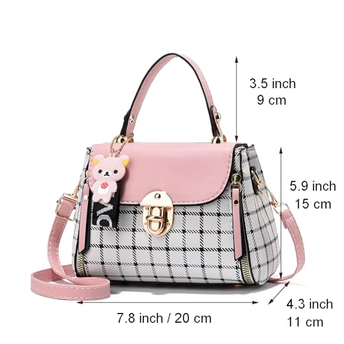 Sweet Small Plaid Crossbody Satchel