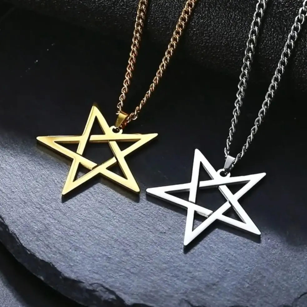 Stainless Steel Pentagram Necklace